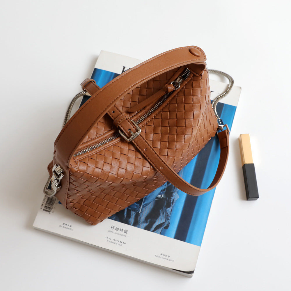 Handwoven Hobo Dumpling Bag for Women Shoulder Crossbody Handbag, Trendy Fashion Purse with Artisan Woven Texture