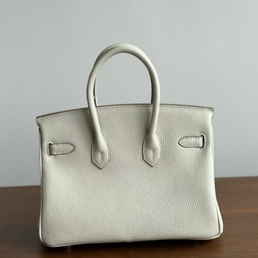 Genuine Togo Pebbled Leather Birkin-Kelly Style Bag for Women, New Large Capacity Classic Shoulder Crossbody Top Handle Purse, Premium Handbag for Ladies