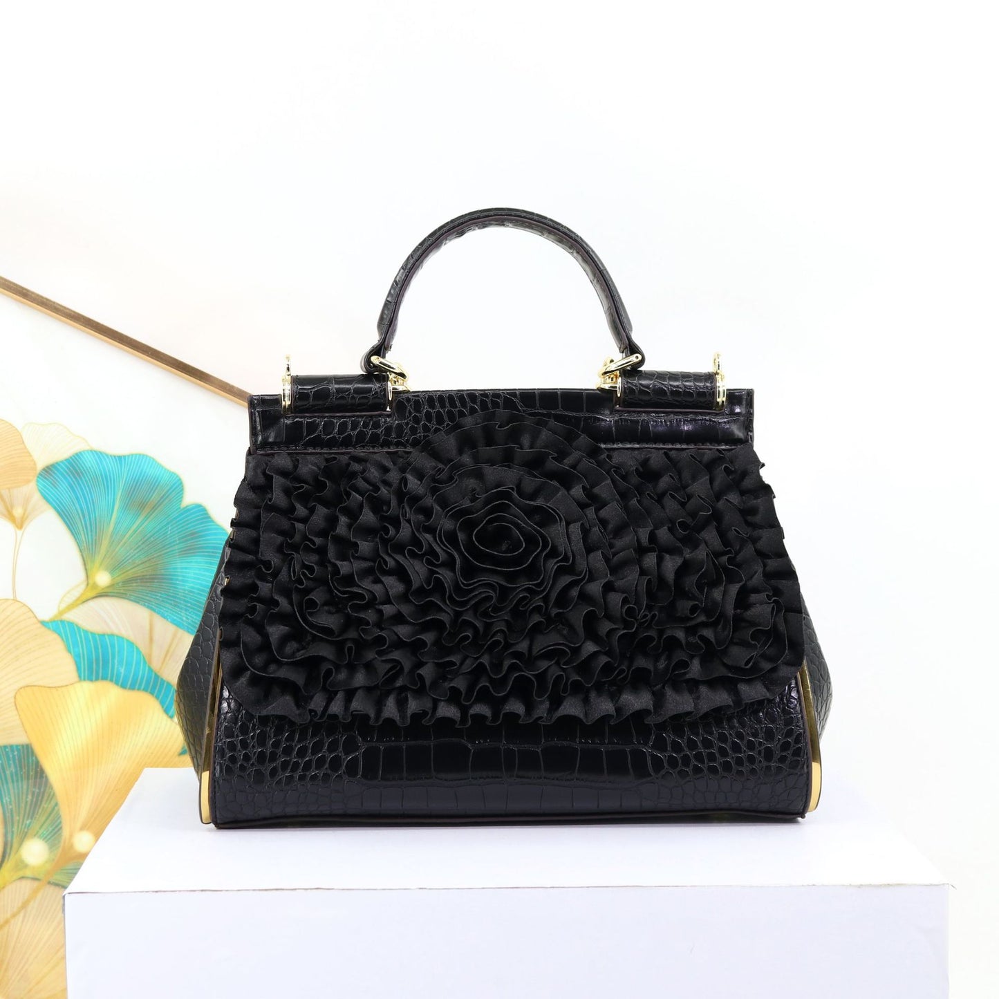 fashion designer handbag for women flower ladies bag
