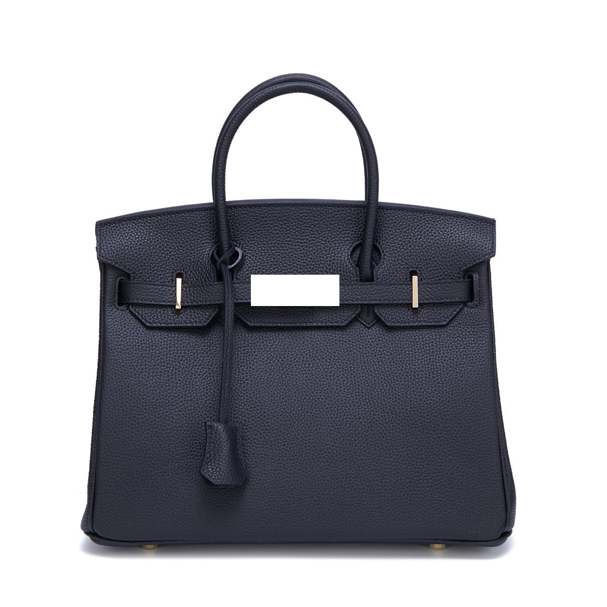 Women's Togo Leather Handbag Large Capacity Top Handle Bag with Gold Hardware, Premium Quality Birkin Style Shoulder Purse