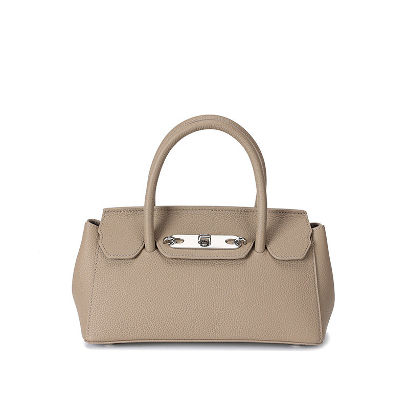 Chic Genuine Leather Birkin & Kelly-Inspired Tote Bag for Women, Trendy Cowhide Top-Handle Crossbody Shoulder Handbag with Fashionable Everyday Design