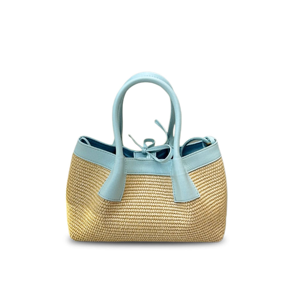 New Small Raffia Woven Basket Tote, Casual Versatile Shoulder & Crossbody Bag for Women