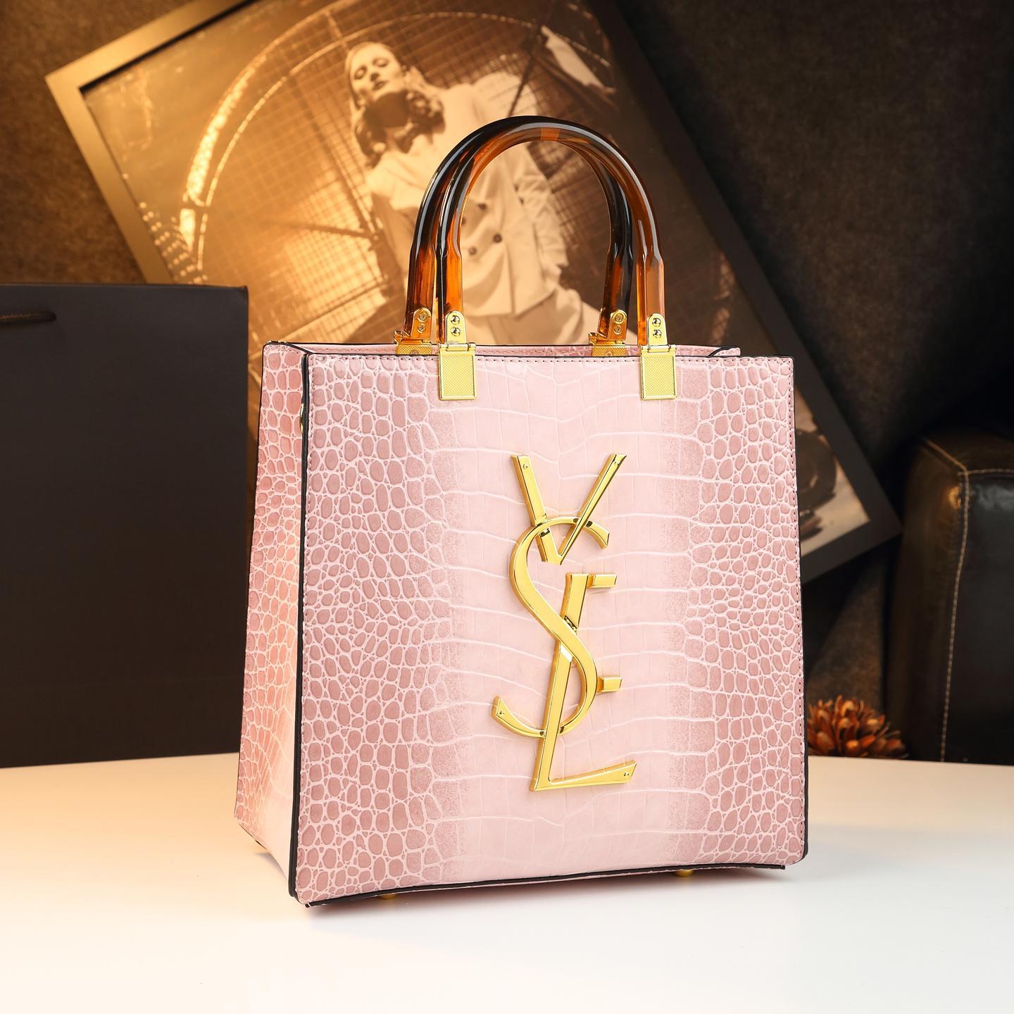 New Arrival Croc-Effect Genuine Leather Bag for Women, An Elegant Large Capacity Commuter Crossbody Top-Handle Handbag Perfect for Moms
