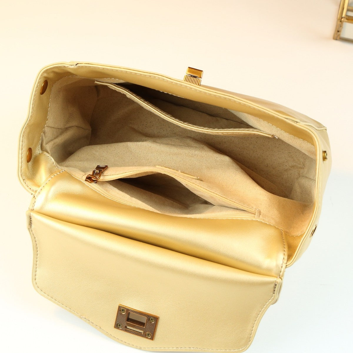 Ultra-Soft Leather Lock Buckle Mini Square Bag for Women Light Luxury Shoulder Crossbody Handbag, Premium Commuter Purse with Elegant Hardware