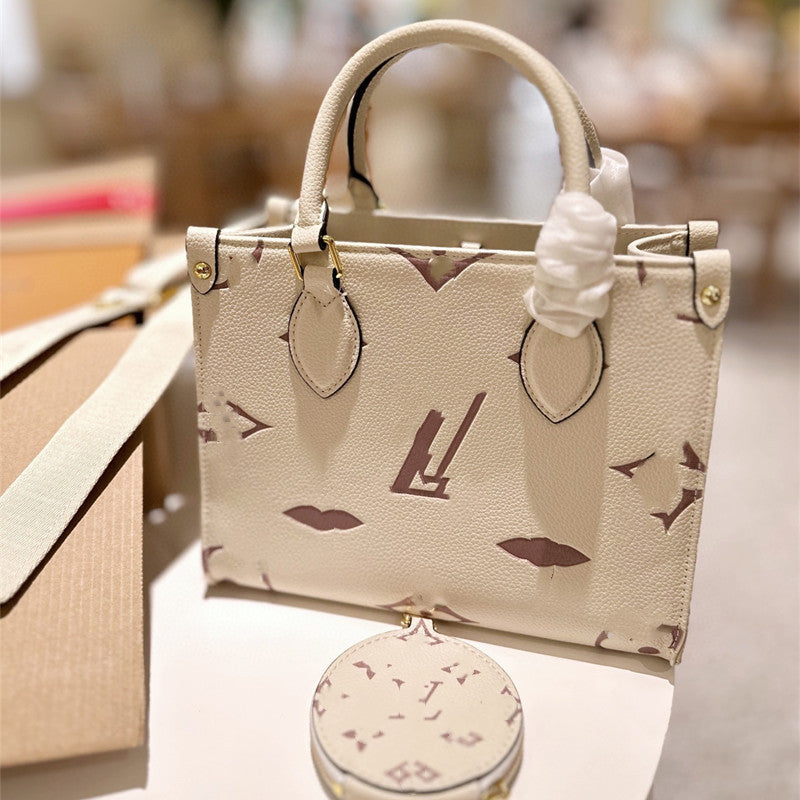 Genuine Leather Jungle Tote Bag Set for Women Large Capacity Shoulder Crossbody Handbag, Versatile Purse with Detachable Sub-Bag Design