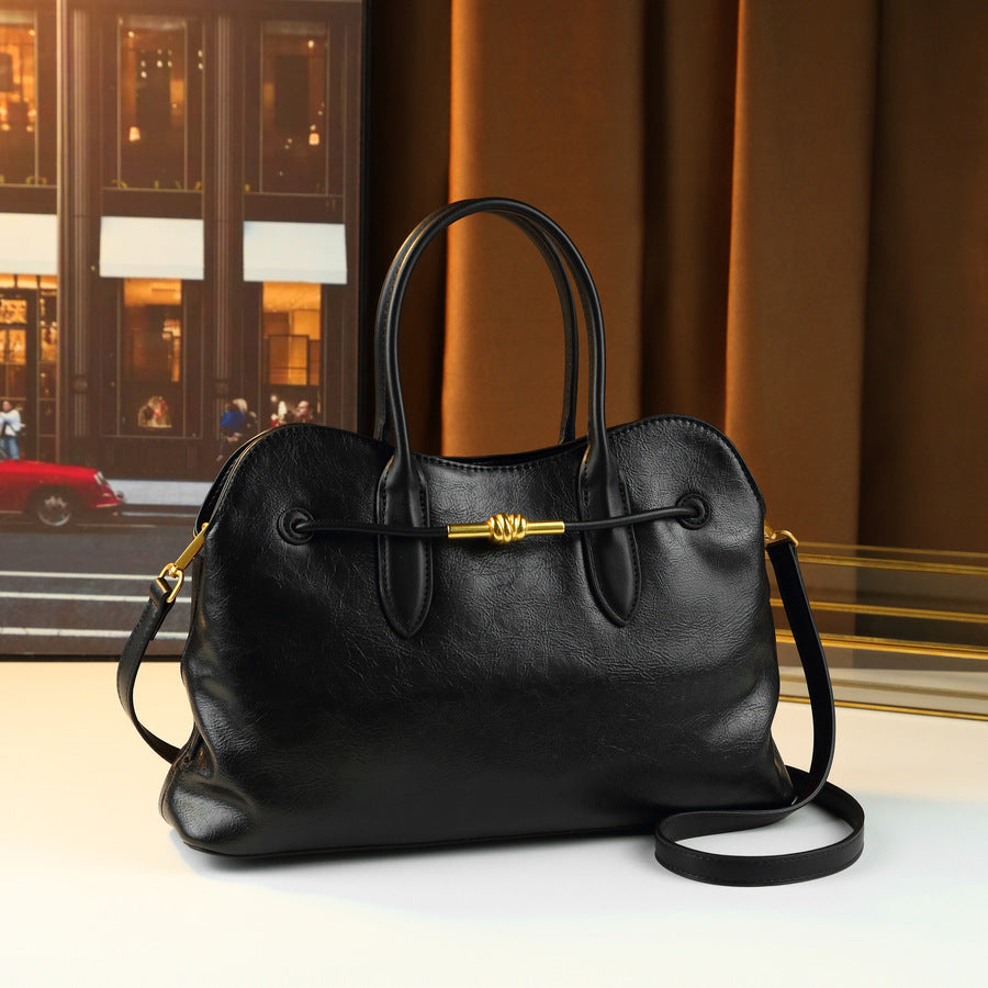 Vintage Shell Tote Bag for Women Large Capacity Fall Winter Shoulder Handbag, Versatile Commuter Purse with Timeless Classic Design