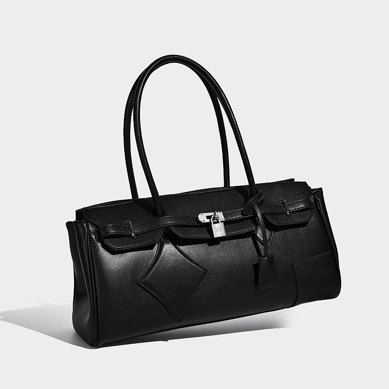 Chic Minimalist Fall/Winter Tote Bag for Women, Classic Office Briefcase Handbag with Birkin & Kelly-Inspired Silhouette, Versatile Commuter Top-Handle Purse for Work & Everyday