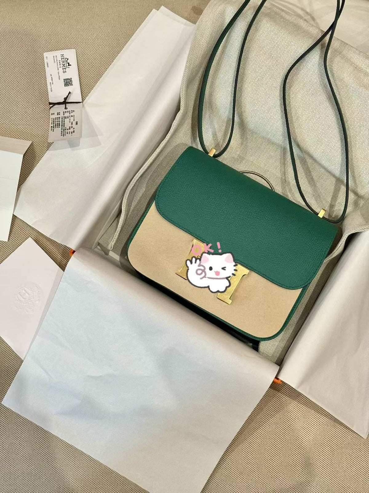 Genuine Top Layer Cowhide Epsom Palm Texture Constance-Style 19cm Bag for Women, 2025 Hermès-Inspired Crossbody Shoulder Top Handle Small Square Purse, Trendy Handbag for Ladies