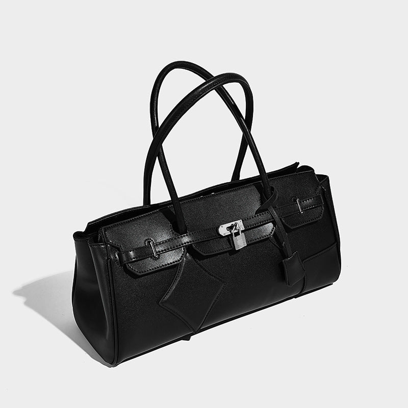 Chic Minimalist Fall/Winter Tote Bag for Women, Classic Office Briefcase Handbag with Birkin & Kelly-Inspired Silhouette, Versatile Commuter Top-Handle Purse for Work & Everyday