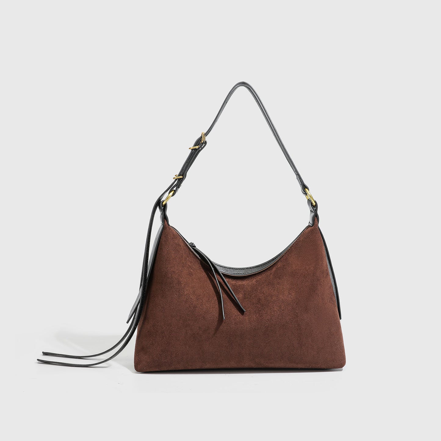 Genuine Suede Large Capacity Shoulder Bag for Women, New Vintage Casual Underarm Commute Purse, Relaxed Style Everyday Handbag for Ladies