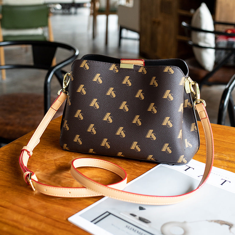 Elegant Light Luxury Printed Tote for Women, Sophisticated Shoulder Handbag with Removable Crossbody Strap, A Chic Everyday Essential