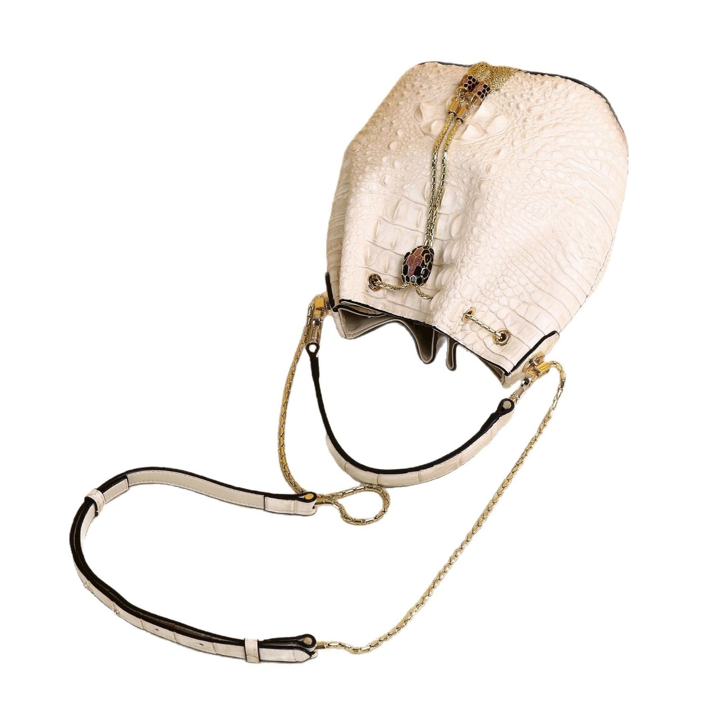 New Spring/Summer Croc-Effect Bucket Bag for Women, A Trendy Small Top-Handle Crossbody Handbag with Premium Unique Design