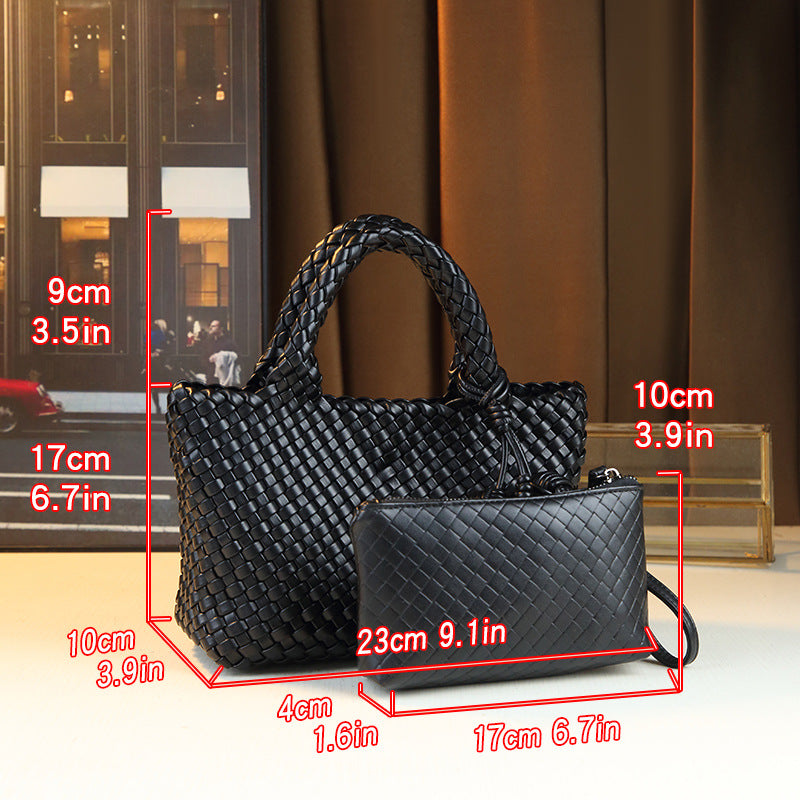 Handwoven Basket Bag for Women Premium Textured Shoulder Handbag, Fashionable Purse with Adorable Charm Detail