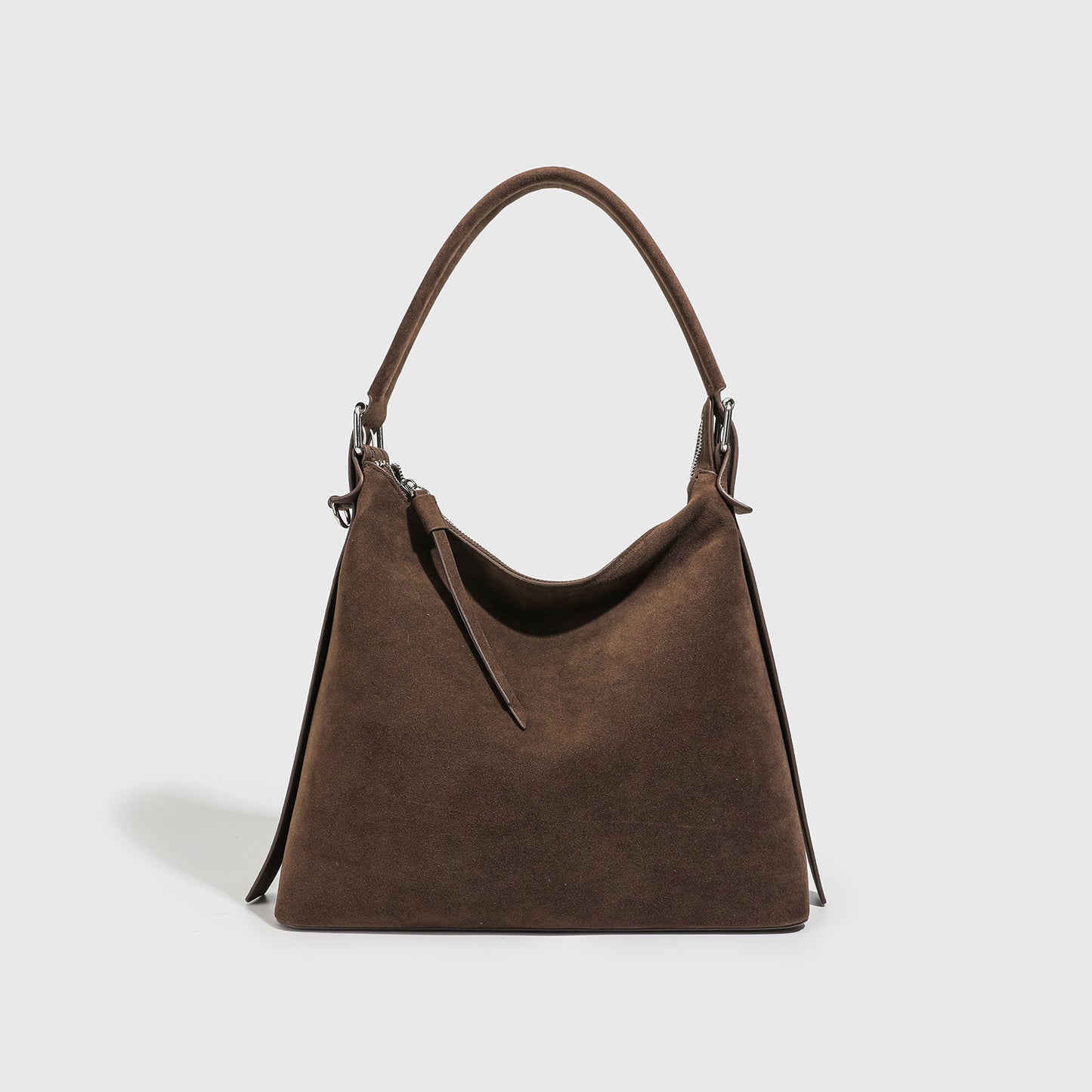Genuine Suede Large Capacity Crossbody Tote Bag for Women, New Fall Winter Light Luxury Commute Shoulder Underarm Purse, Premium Casual Handbag for Ladies