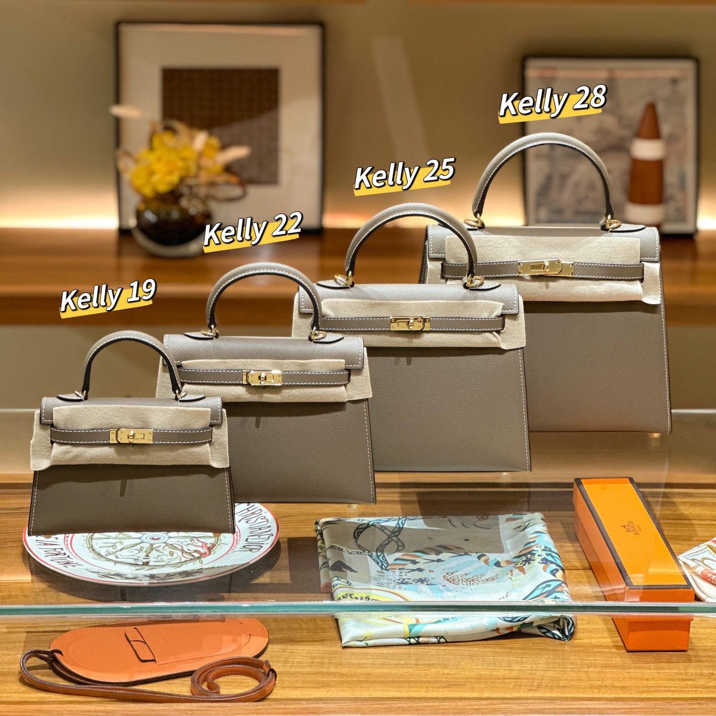 Genuine Leather Palm Pattern 2nd Gen Kelly-Style Handbag for Women, Gold & Silver Hardware Top Handle Shoulder Crossbody Purse, Fashionable Bag for Ladies