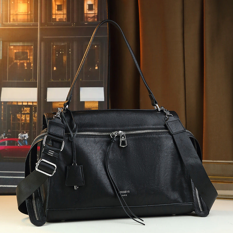 Large Capacity Tote Bag for Women Fall Winter Shoulder Crossbody Handbag, Premium Commuter Purse with Trendy Versatile Style