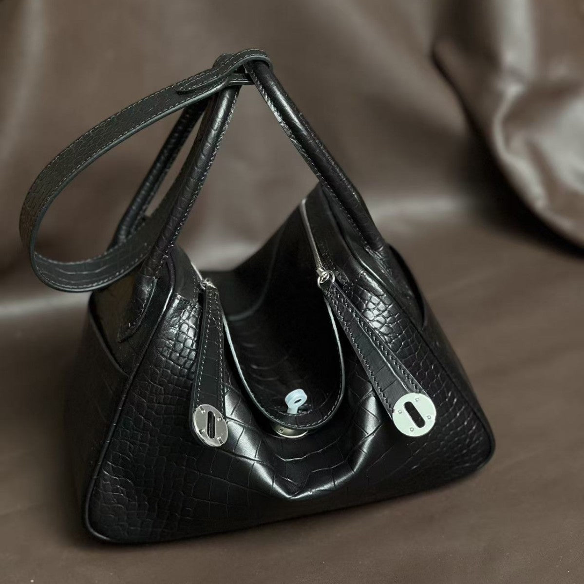 High-End Light Luxury Doctor Bag, Cowhide Handheld & Shoulder Bag