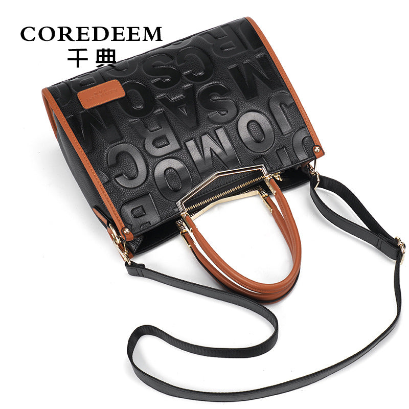 Genuine Top Layer Cowhide Large Capacity Handbag for Women, New Arrival Fashionable Top Handle Purse, Versatile Casual Shoulder Bag for Ladies