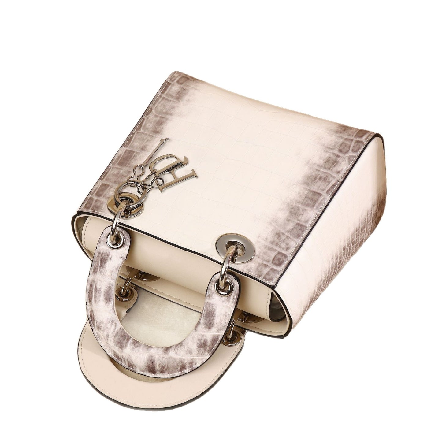 New Arrival Croc-Effect Lady-Inspired Bag for Women, A Light Luxury Top-Handle Crossbody Shoulder Handbag with High-End Fashionable Design