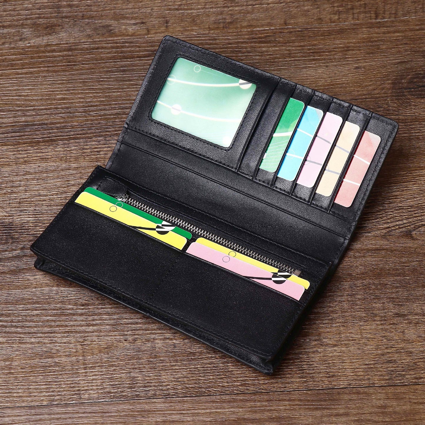 New Arrival Croc-Effect Long Bi-Fold Wallet for Men, A Business Clutch with Top Handle, Perfect Suit Wallet for Formal & Daily Use