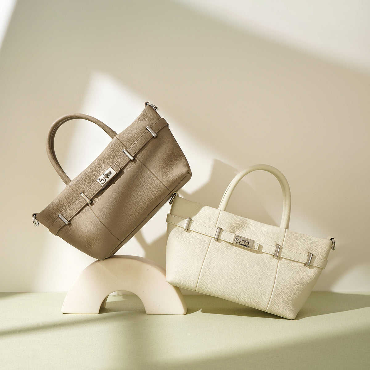 New Arrival Pebbled Leather Birkin-Inspired Tote Bag for Women, Minimalist Horizontal Design with Versatile Shoulder Crossbody Carry, Ideal Commuter Handbag for Everyday Style