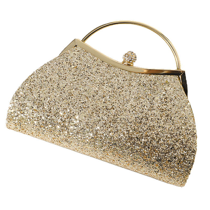 Rhinestone Crown Evening Clutch for Women, New Sparkly Formal Gown Chain Purse, Elegant Wedding Party Handbag for Ladies