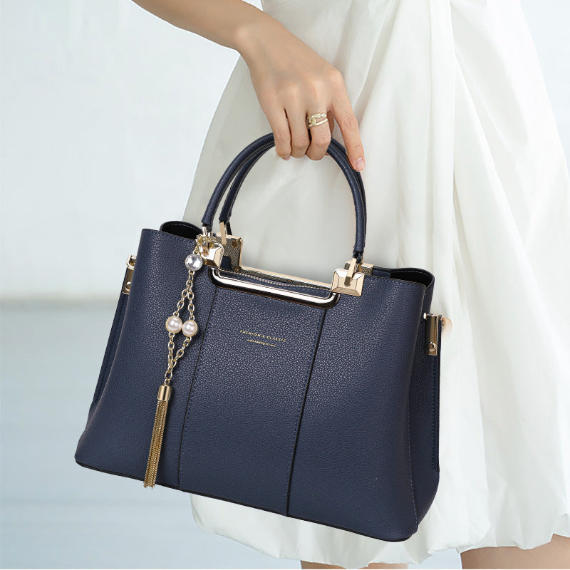 New Premium Genuine Leather Crossbody Bag, Versatile Summer Shoulder Top Handle Purse, Perfect Mom Handbag for Women