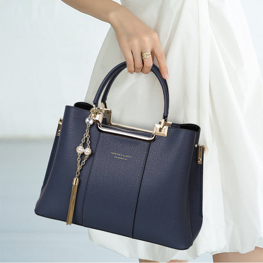 New Premium Genuine Leather Crossbody Bag, Versatile Summer Shoulder Top Handle Purse, Perfect Mom Handbag for Women