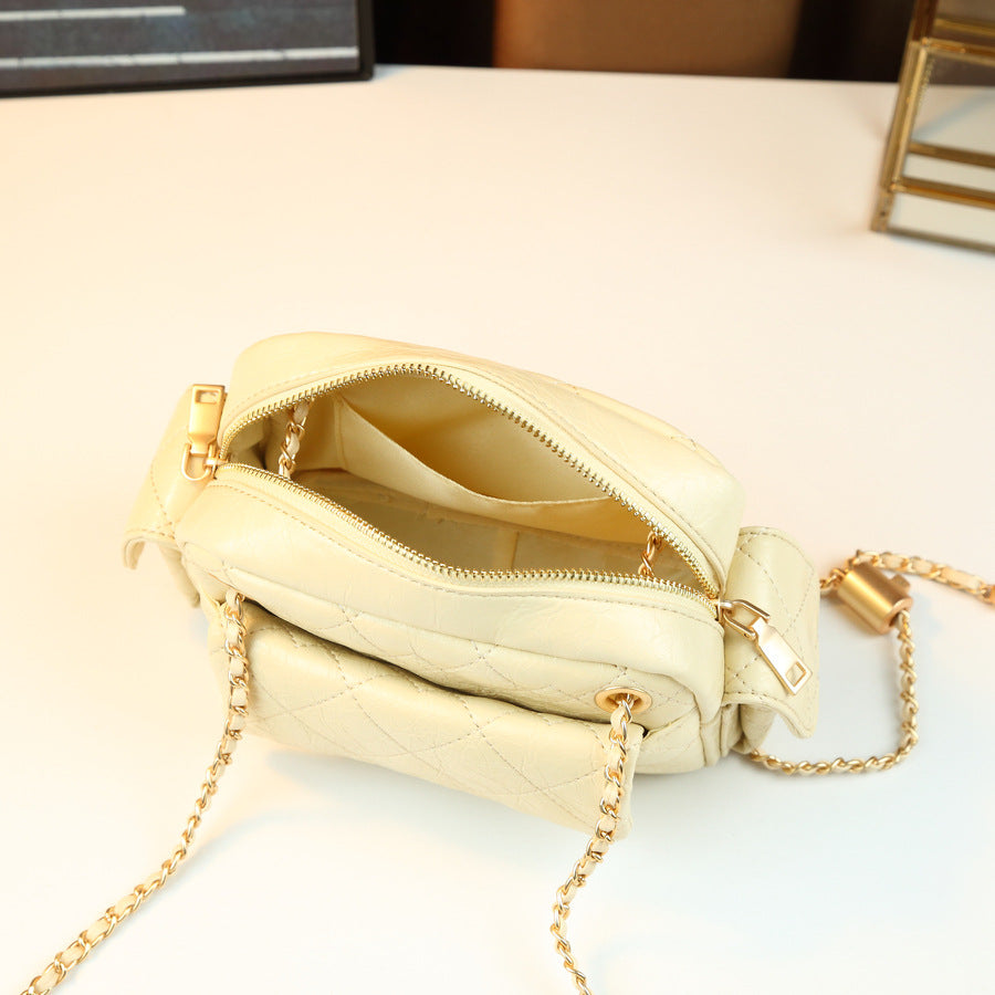 Korean Quilted Multi-Pocket Chain Bag for Women Chanel-Style Shoulder Crossbody Handbag, Versatile Trendy Purse with Classic Design
