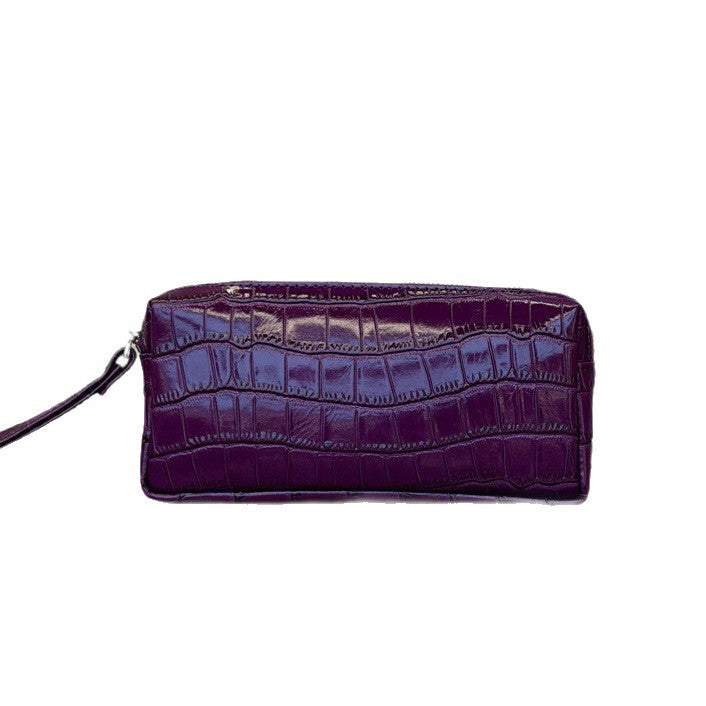 New Arrival Croc-Effect Genuine Leather Clutch for Women, A Multi-Functional Top-Layer Cowhide Coin Purse Hand Grab Bag with Premium Sophisticated Design