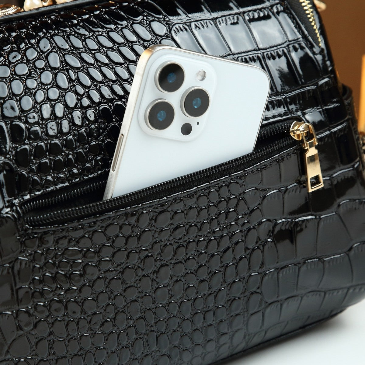 Handmade Beaded Stud Mini Square Bag for Women Shoulder Crossbody Handbag, Edgy Personality Purse with Unique Hardware Accents