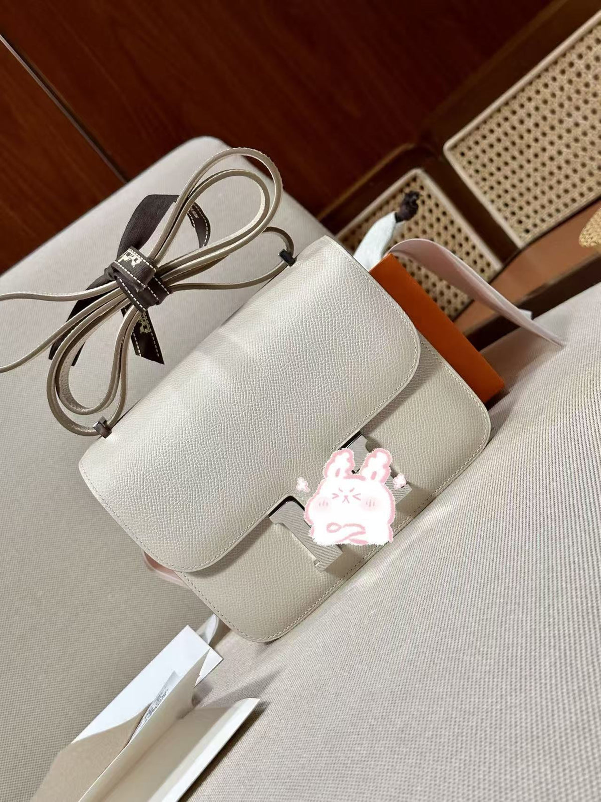 Genuine Top Layer Cowhide Epsom Palm Texture Constance-Style 19cm Bag for Women, 2025 Hermès-Inspired Crossbody Shoulder Top Handle Small Square Purse, Trendy Handbag for Ladies