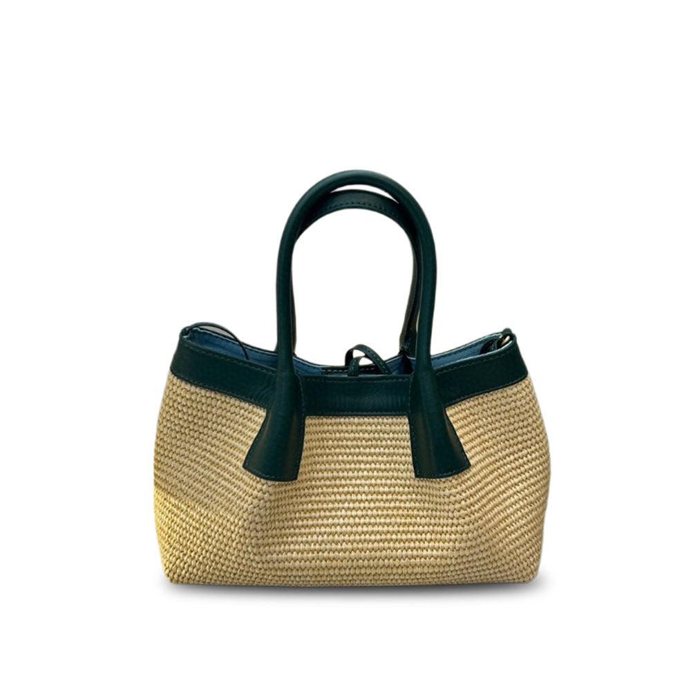 New Small Raffia Woven Basket Tote, Casual Versatile Shoulder & Crossbody Bag for Women