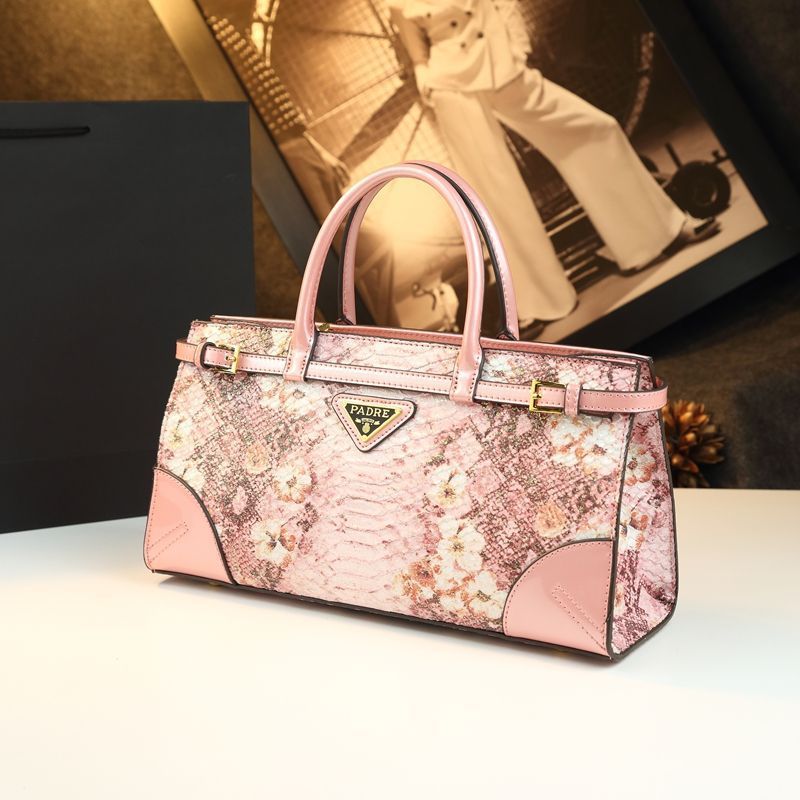 Chic Snake-Effect Birkin-Inspired Tote Bag for Women, Premium High-End Top-Handle Crossbody Shoulder Handbag with Sophisticated Versatile Design, Ideal Everyday Purse for Mom