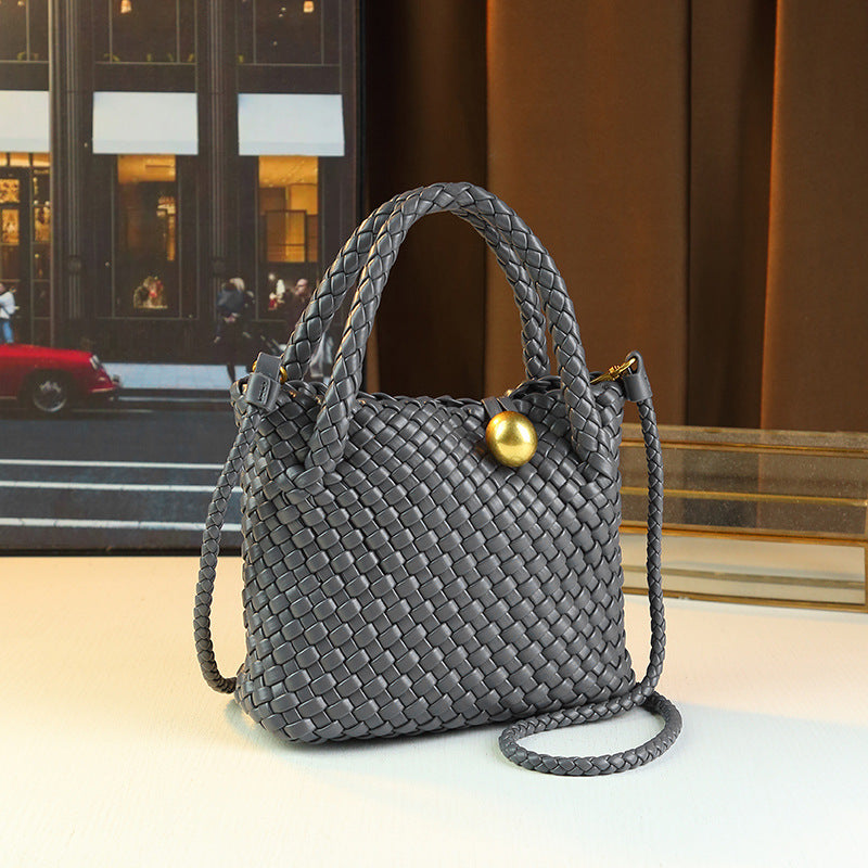 New Arrival Hand-Woven Basket Clutch for Women, A Light Luxury Top-Handle Shoulder Crossbody Bag with Premium Elegant Design, Perfect Everyday Purse