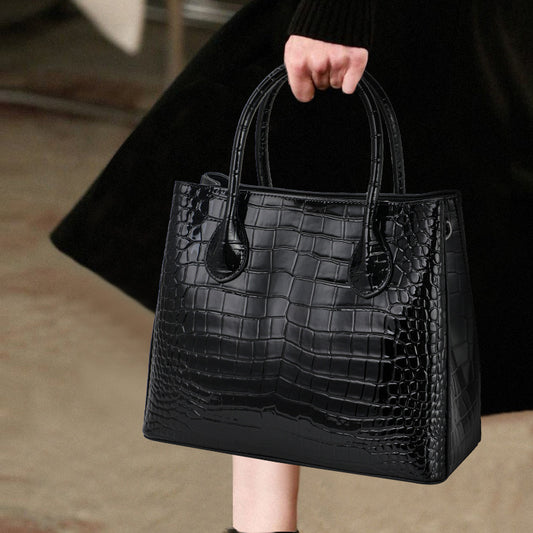 Genuine Cowhide Large Capacity Handbag for Women, New Arrival Fashionable Premium Crossbody Top Handle Purse, Fall Winter Everyday Bag for Ladies