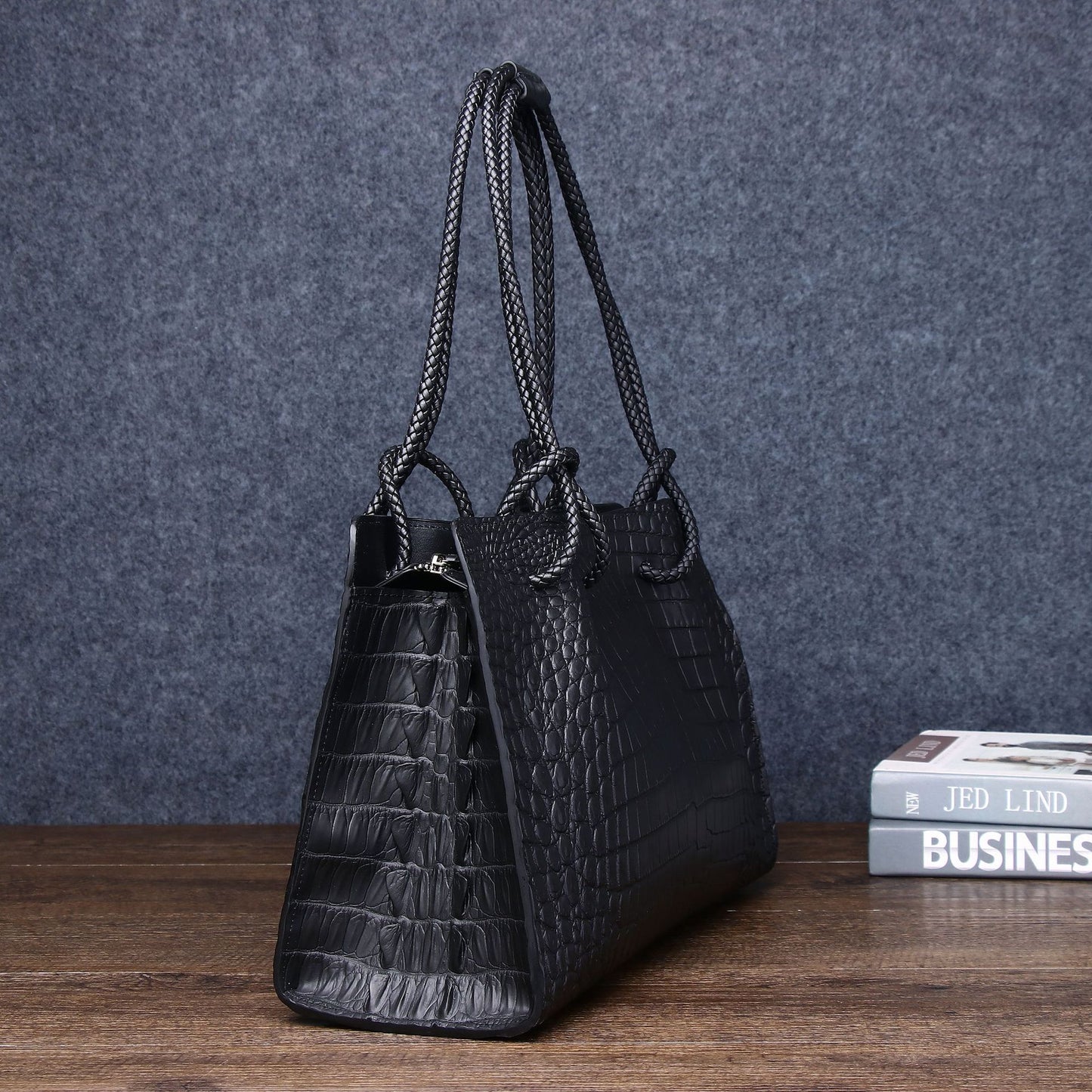 New Arrival Croc-Effect Large Capacity Tote Bag for Women, A Fashionable Shoulder Top-Handle Handbag with Croc-Pattern Design, Perfect Everyday Purse