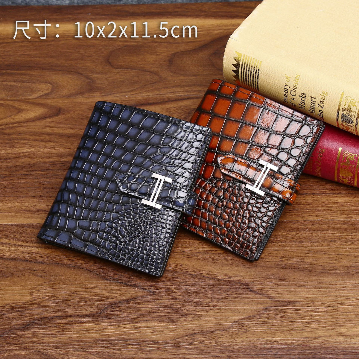 New Arrival Croc-Effect Suit Clutch Wallet for Men & Women, A Multi-Functional Card Holder with Multiple Slots, Perfect Business Accessory