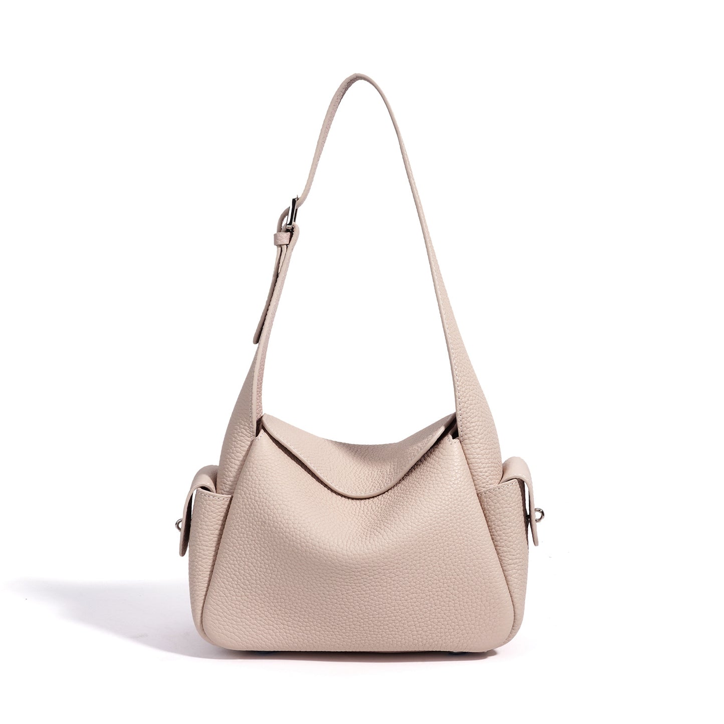 Genuine Top Layer Cowhide Pillow Bag for Women, Light Luxury Niche Designer Top Handle Shoulder Purse, Premium Fashionable Handbag for Ladies