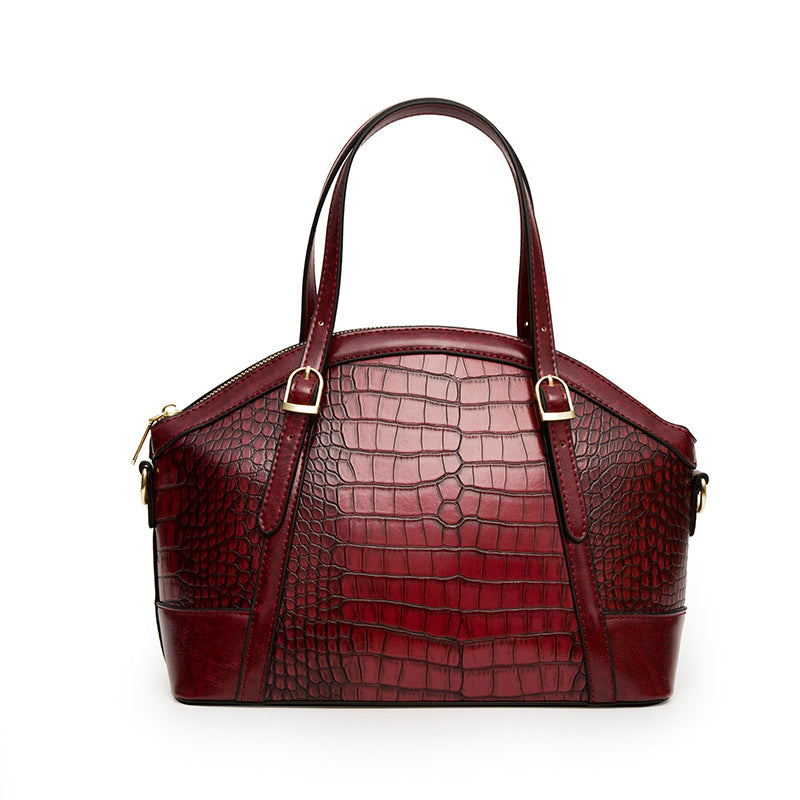 New Arrival Croc-Effect Shoulder Bag for Women, A Large Capacity Casual Handbag with Fashionable Versatile Design, Perfect Everyday Purse