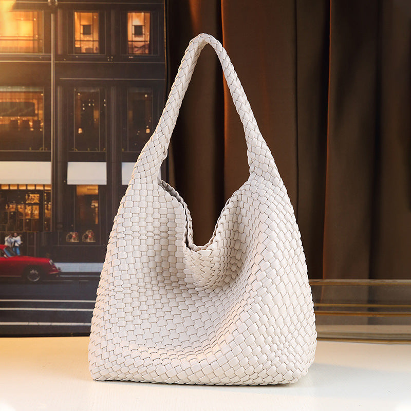 Handwoven Tote Bag for Women with Detachable Sub-Bag, Large Capacity Shoulder Underarm Handbag with Premium Trendy Design
