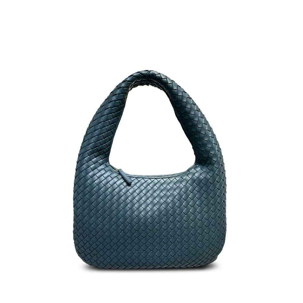 Large High-End Handmade Woven Tote, Casual Wide Strap, Fashion Commuter Shoulder & Underarm Bag