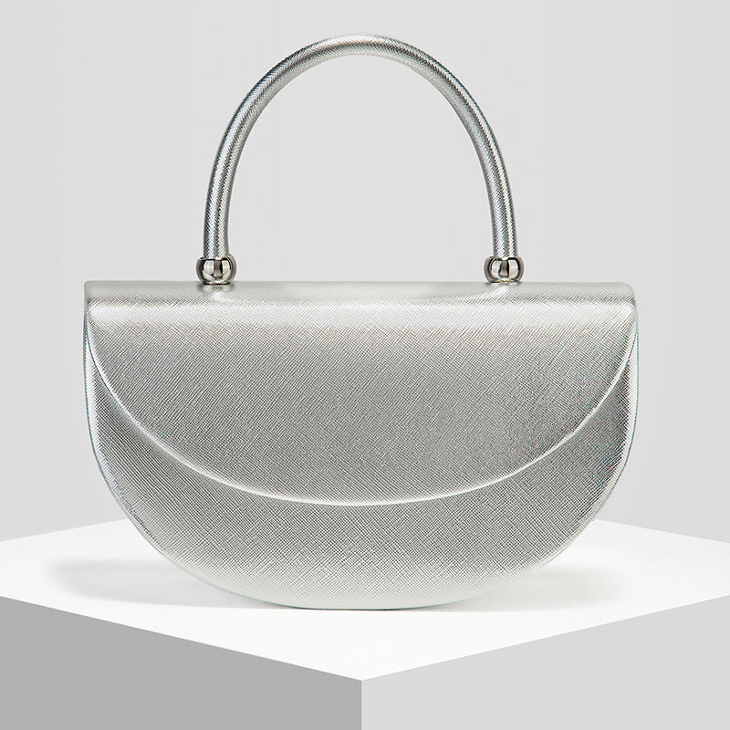 Semi-Circle Evening Clutch for Women, New Formal Banquet Gown Bag, Elegant Wedding Party Handbag for Ladies