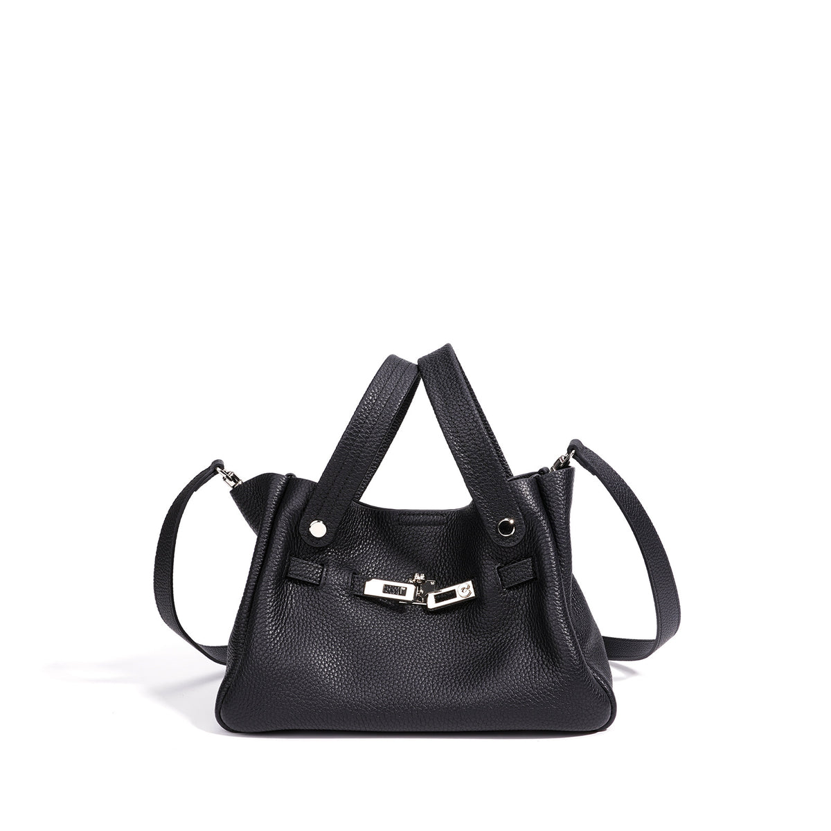 Genuine Top Layer Cowhide Kelly-Style Basket Bag for Women, Niche Design Commute Shoulder Crossbody Top Handle Purse, Versatile Bucket Handbag for Ladies