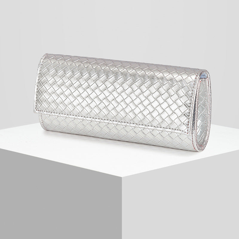 Chic Woven Texture Evening Clutch for Women, A Fashionable Banquet Formal Dress Handbag Perfect for Weddings Parties & Special Occasions