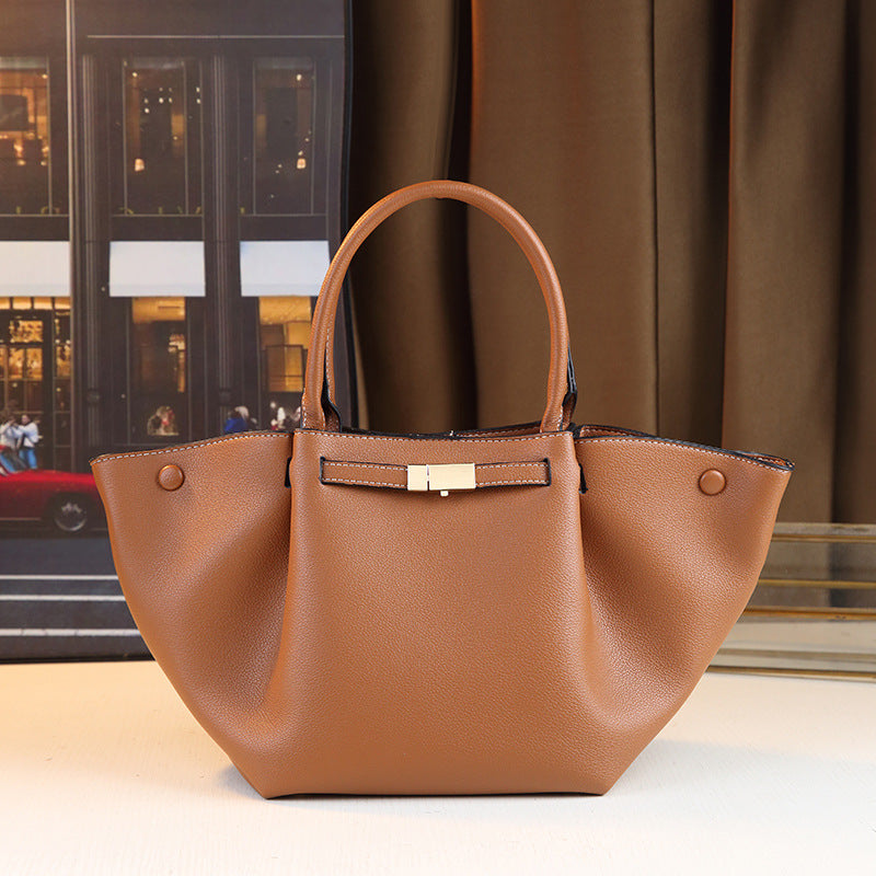 Wing Tote Bag for Women Minimalist Pleated Shoulder Underarm Handbag, Premium Fashion Purse with Elegant Draped Silhouette