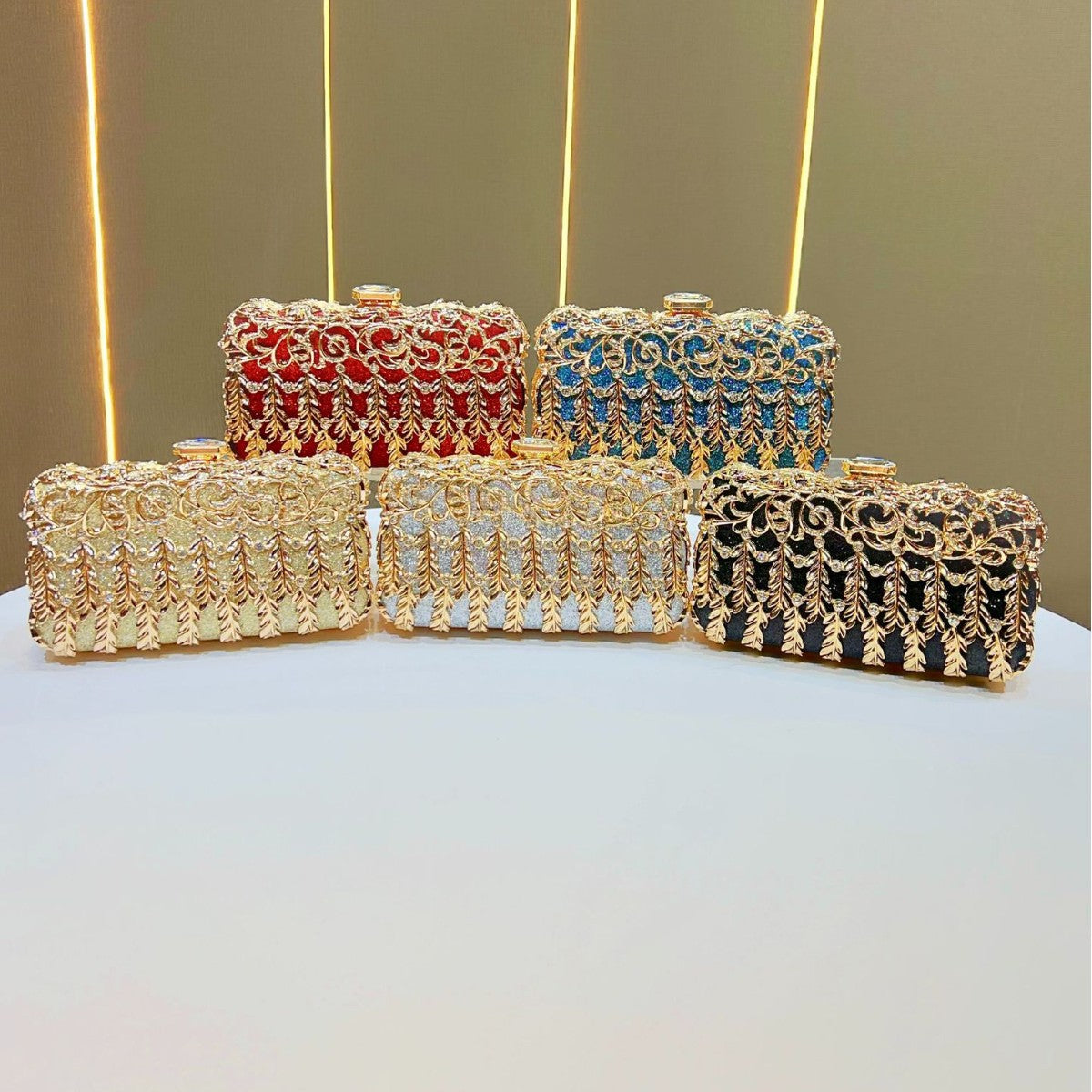 Women's Rhinestone-Embellished Luxury Evening Bag, Premium Top-Handle Banquet Purse for Formal Dress Bridesmaid, Sparkly Handbag