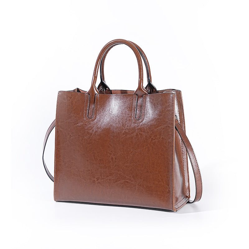 Large Capacity Genuine Leather Tote, Commute Laptop Business Bag, Professional Briefcase for Women