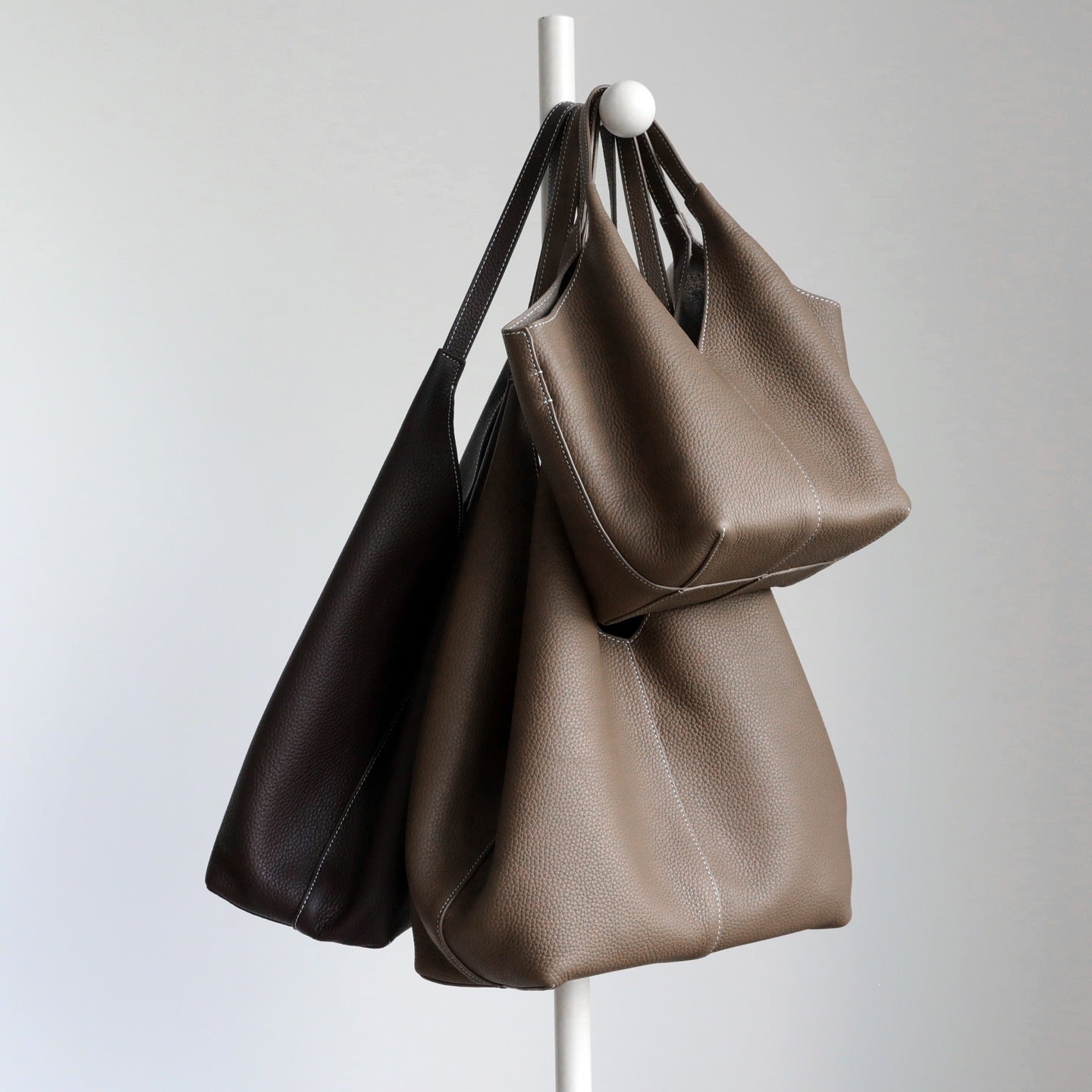 Genuine Top Layer Cowhide Basket Tote Bag for Women Korean Style Large Capacity Shoulder Underarm Handbag, Versatile Commuter Purse