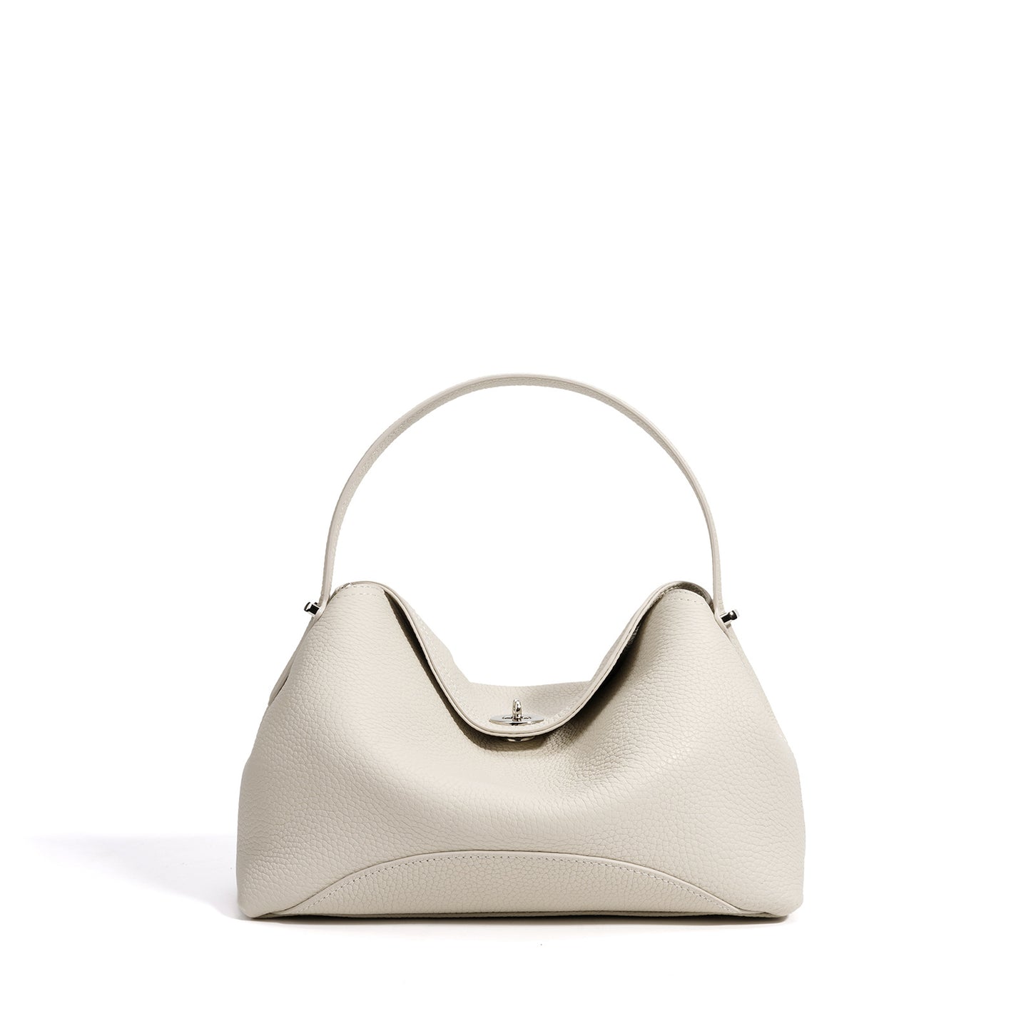 New Light Luxury Dumpling Bag in Genuine Leather, Fashionable Commute Shoulder Crossbody Top Handle Purse, Premium Handbag for Women